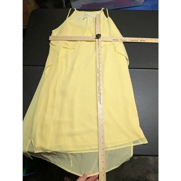 BCBGeneration Pale Lemon Cocktail Dress Size Large - Picture 5 of 7
